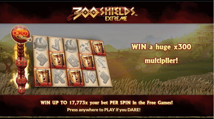 Strona startowa slotu 300 shields extreme