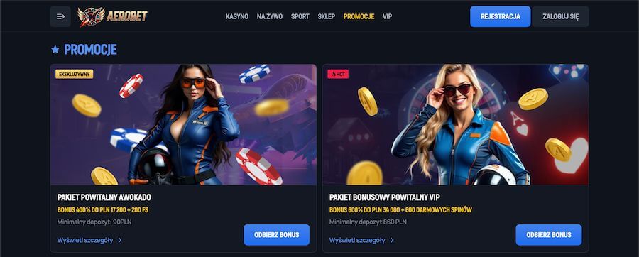 aerobet bonusy powitalne