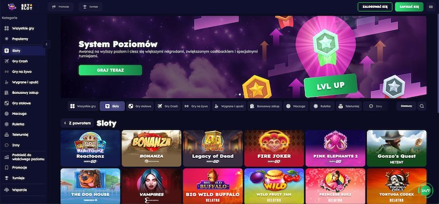 Bet4Slot system poziomow