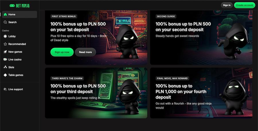 betninja bonus powitalny