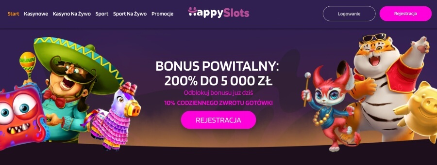 HappySlots - strona startowa