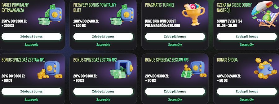 Promocje w kasynie Hexabet.