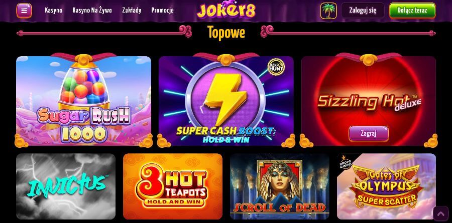 Gry w kasynie Joker8