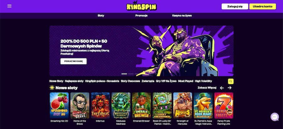 Kingspin casino bonus powitalny