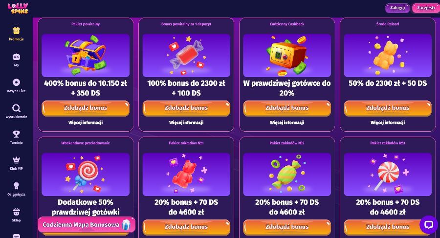Lolly Spins bonusy