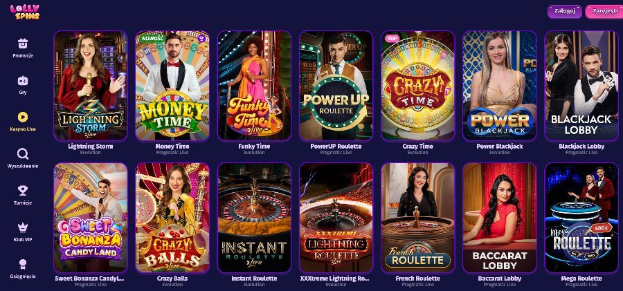 Lolly Spins kasyno na żywo