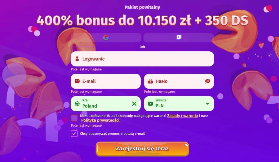 Lolly Spins rejestracja