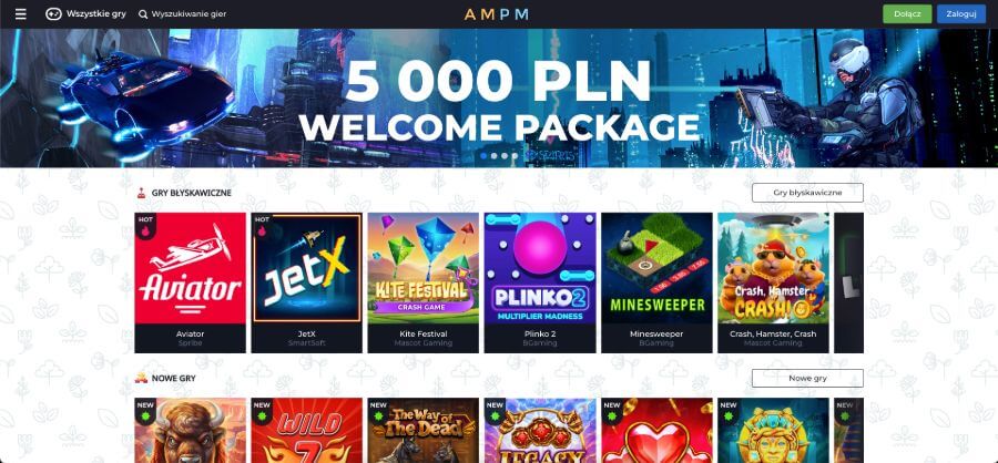 AMPM Casino bonus powitalny i gry.