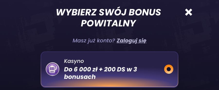 bonus powitalny w kasynie funbet
