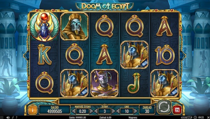 Symbole w slocie Doom of Egypt