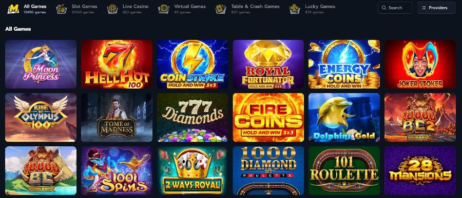 Gry dostępne w kasynie Maxcasino