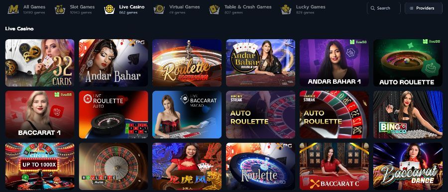 Kasyno na żywo w kasynie Maxcasino