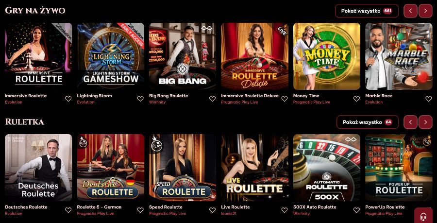 kasyno na żywo w kasynie spino gambino