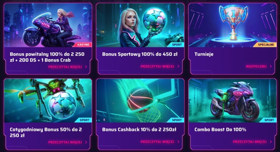 Oferty bonusowe oferowane przez kasyno RobyCasino