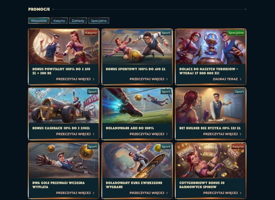 Promocje dostępne w kasynie Monsterwin