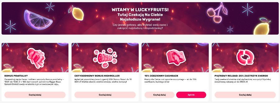 promocje w kasynie luckyfruits