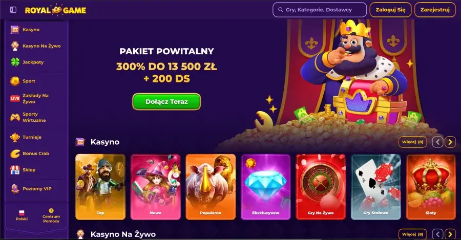 royal game bonus powitalny