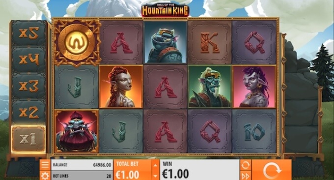 Hall of the Mountain King funkcje slotu