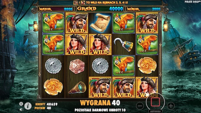 Pirate Gold funkcja bonusowa