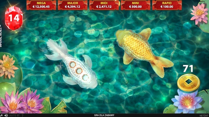 Imperial Riches slot funkcja lucky pond 
