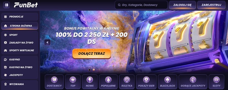 strona główna kasyna funbet